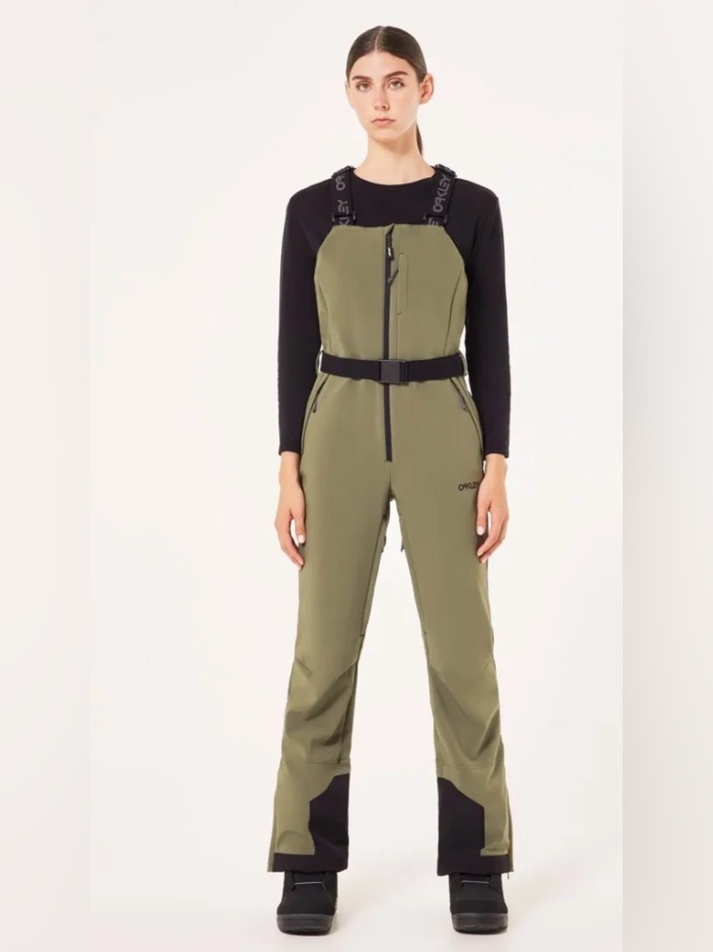 NWT Oakley TNP Harper Softshell Bib Women Dark Brush (Olive color) size Medium